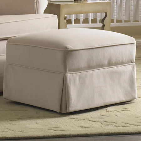 Glide Ottoman with Attached Seat and Skirt